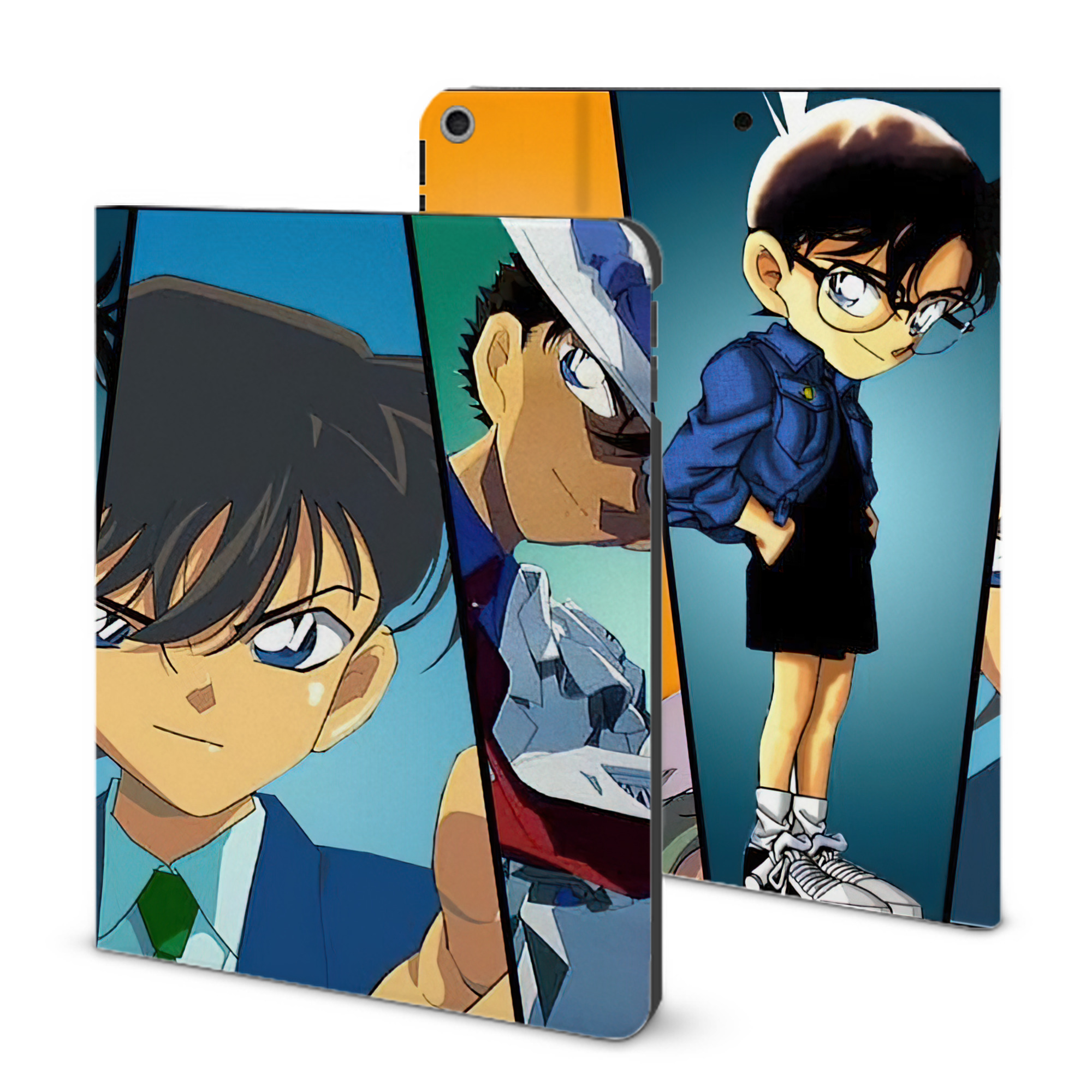 （画像用） 名探偵コナン Detective Conan IPad ケース ブック型 PUレザー TPU 耐衝撃 軽量 薄型 ペン収納なし 全面保護 IPad 各モデル対応